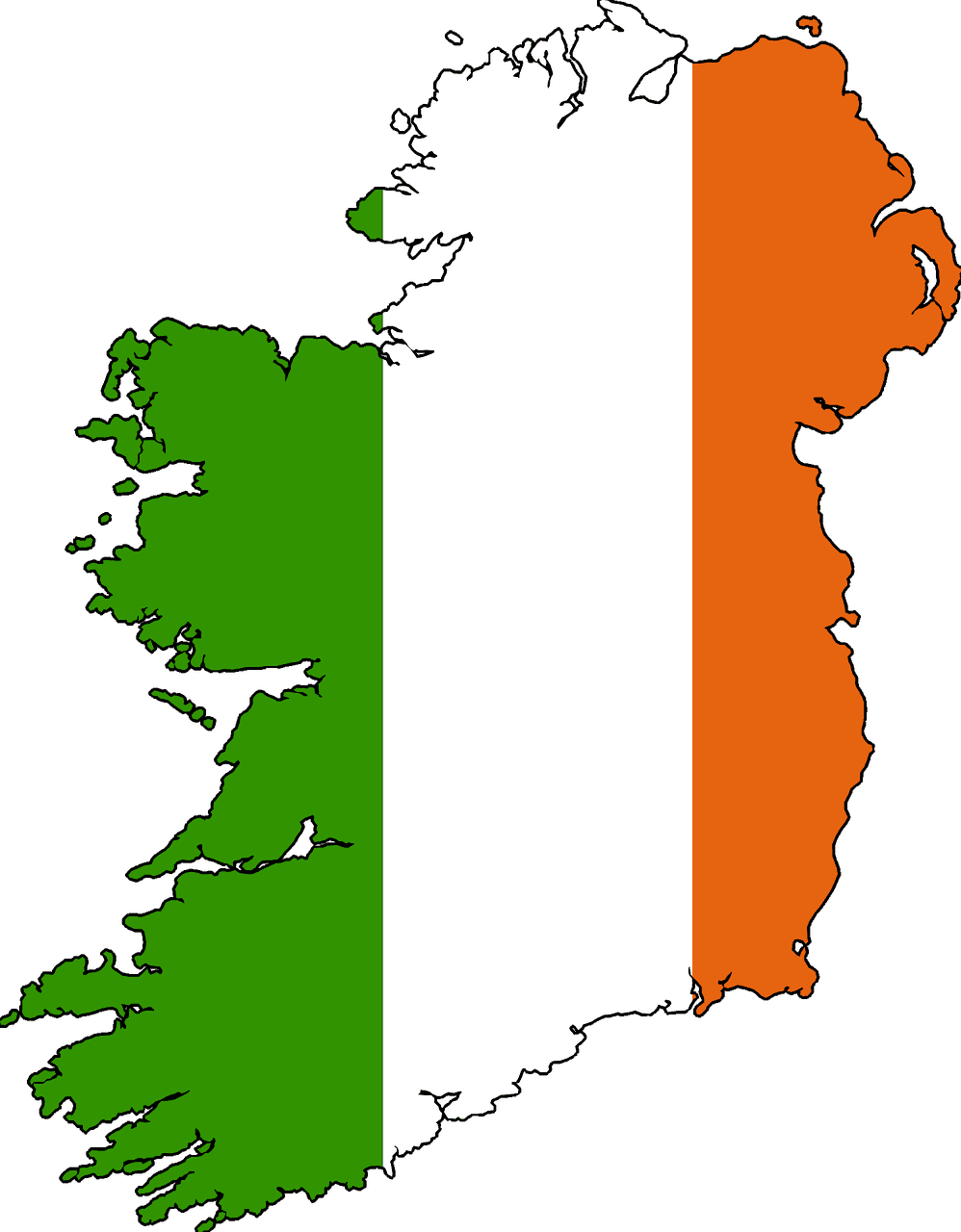 A flag and country image of Ireland